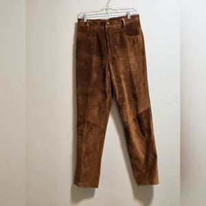 Vintage Danier genuine suede leather pants color camel size 10
